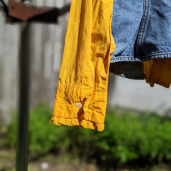 Vintage denim+disco dress shirt jacket - Picture 5 of 6